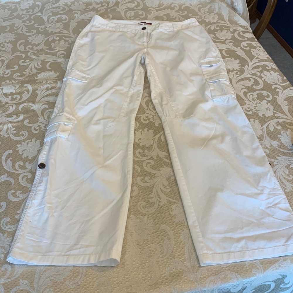 Women's White Cargo Pants